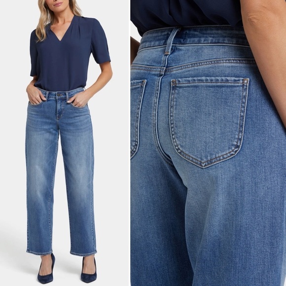 NYDJ Denim - NYDJ Not Your Daughters Jemma Barrel Jeans Denim Blue High Rise Med Casual 14